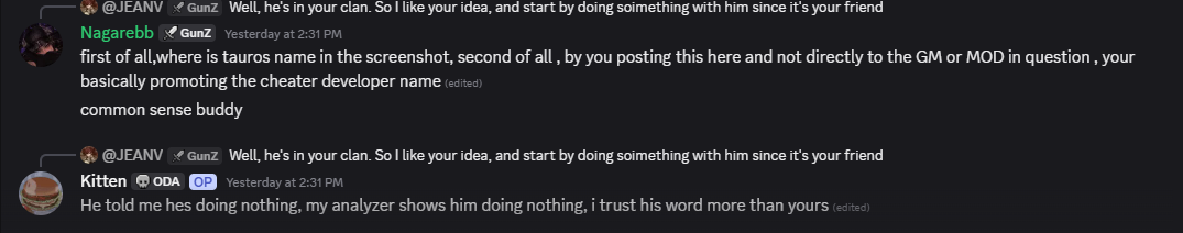 Public community replies questioning the evidence